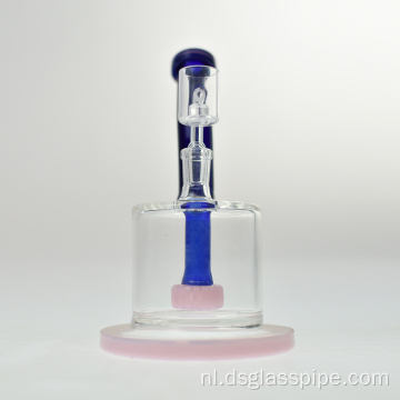 Hoge borosilicaat Blauwe glazen waterpijpkleur kan zijn opstelling Hookah Multi-buis Glazen waterpijp rond het achterwater